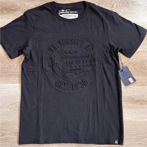 Gameday Social University of Colorado Buffaloes Embossed 100% Cotton T-Shirt